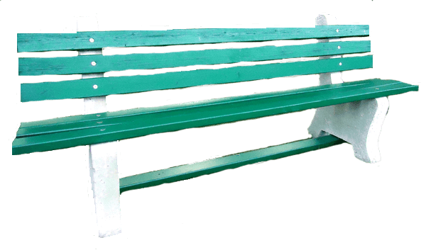 concrete park bench green